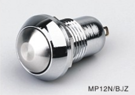 12mm 金屬銀色按鈕開關(guān)MP12N/BJZ